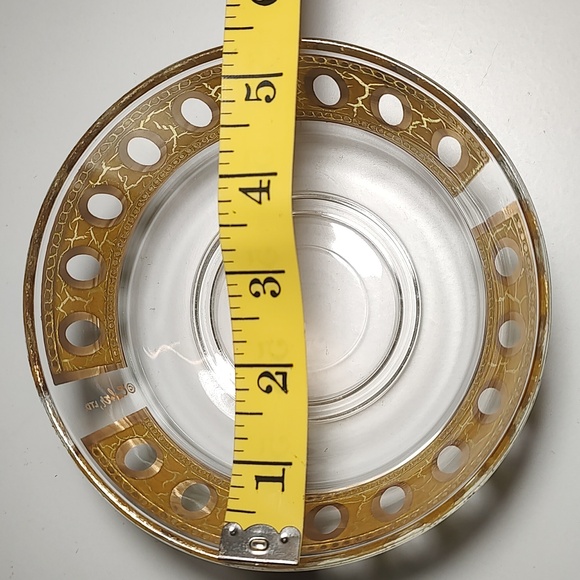 Rare Vintage Collectable Signed Culver Antigua glass salad bowl 22k gold - Picture 7 of 7